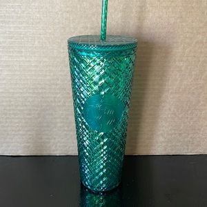 New. 2022 Starbucks Anniversary Green Jeweled Venti Tumbler 24 oz Cold Cup